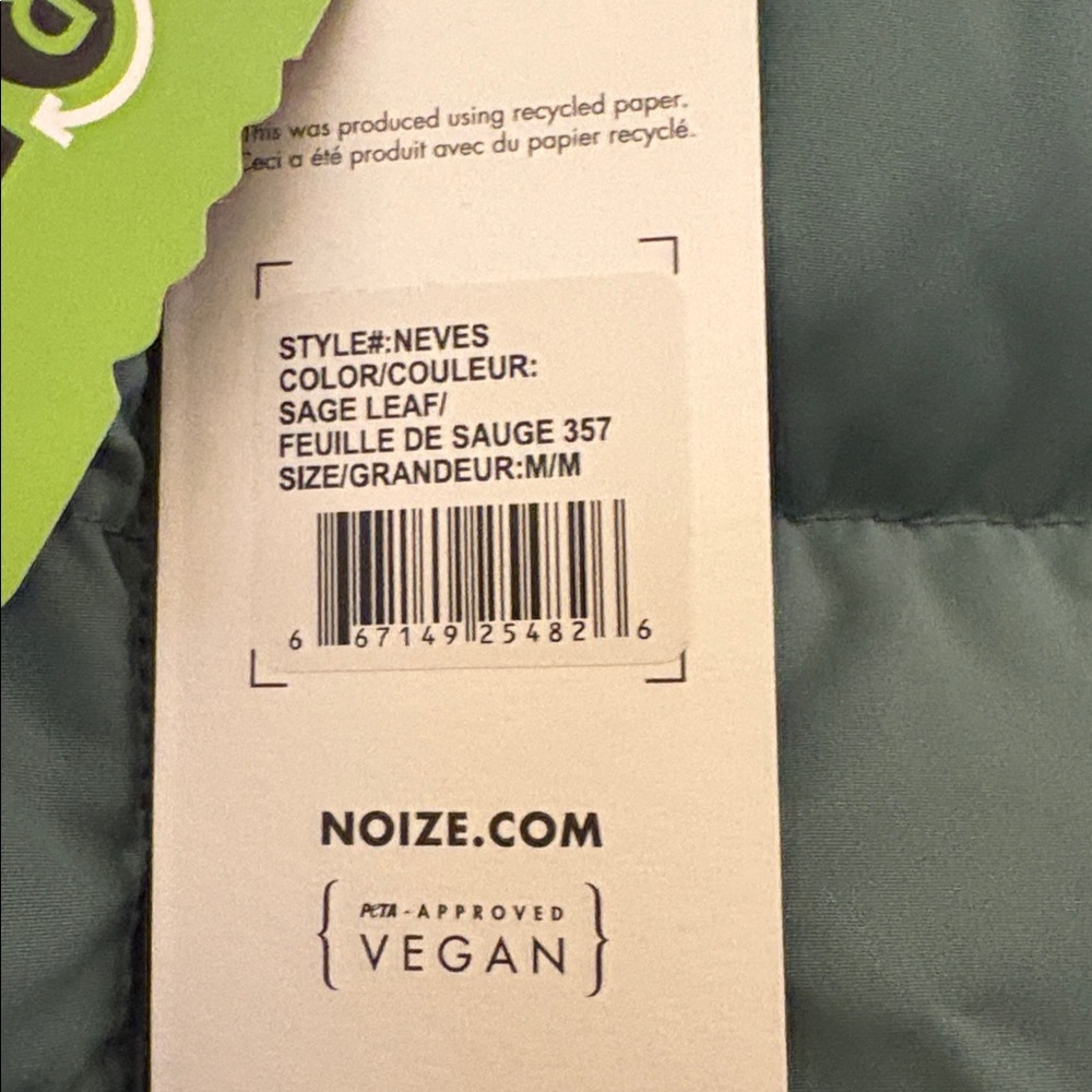 NWTS Noize Neves Puffer Jacket in Sage Green, Sz Medium.NFS do not purchase. - Picture 3 of 12